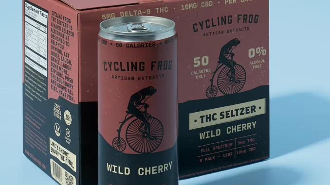 Cycling Frog Wild Cherry THC Seltzer Product Review